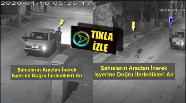 Soygun filmi gibi hırsızlık g&uuml;venlik kamerasında