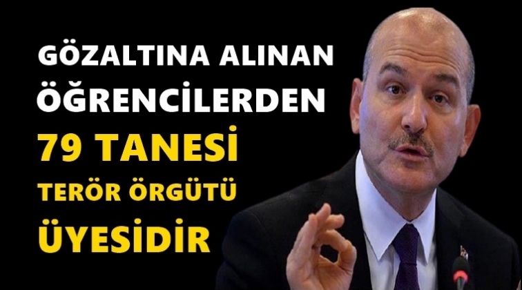Soylu: 79 tanesi ter&ouml;r &ouml;rg&uuml;t&uuml; &uuml;yesi...