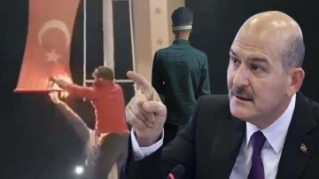 Soylu: Azez'de T&uuml;rk bayrağını yakanlar yakalandı!
