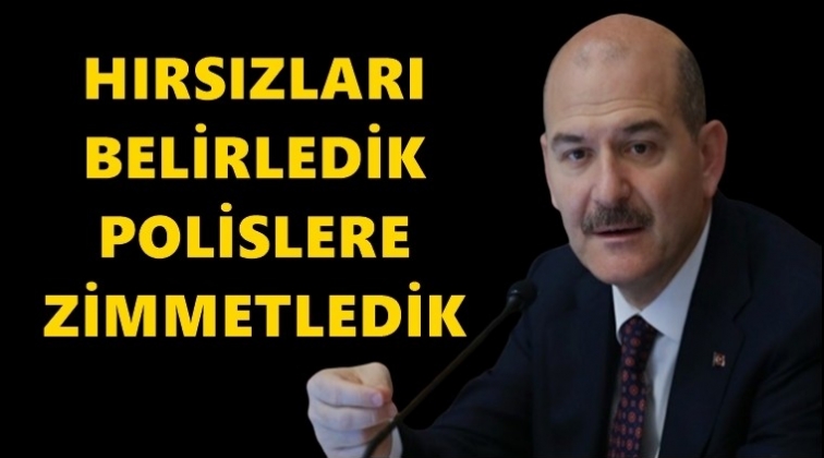 Soylu: Hırsızları polislere zimmetledik