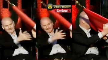 Soylu'nun &uuml;zerine T&uuml;rk Bayrağı d&uuml;şt&uuml;!