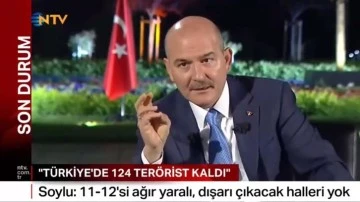 Soylu: Türkiye'de 124 terörist kaldı, 120 bin Suriyeli oy kullanacak