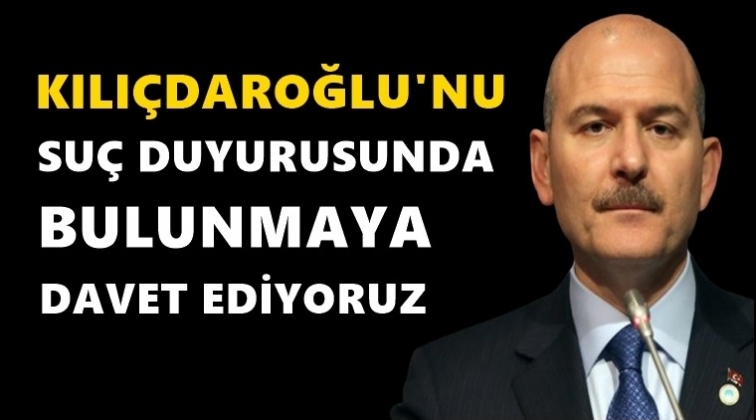 Soylu&rsquo;dan Kılı&ccedil;daroğlu&rsquo;nun iddialarına yanıt