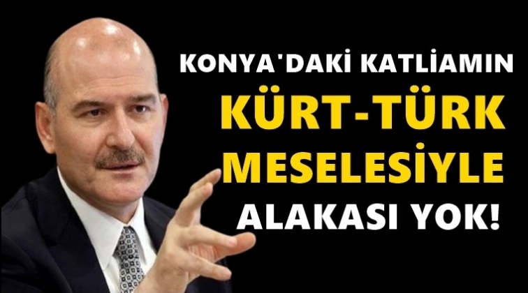 Soylu'dan Konya'daki katliamla ilgili a&ccedil;ıklama!