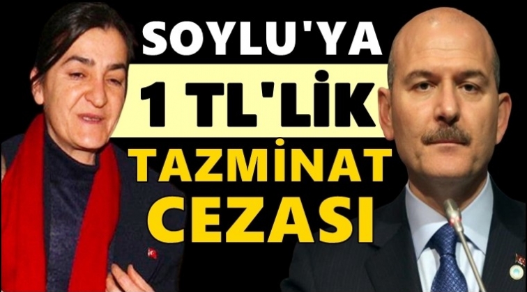 Soylu'ya 1 TL'lik tazminat cezası!..