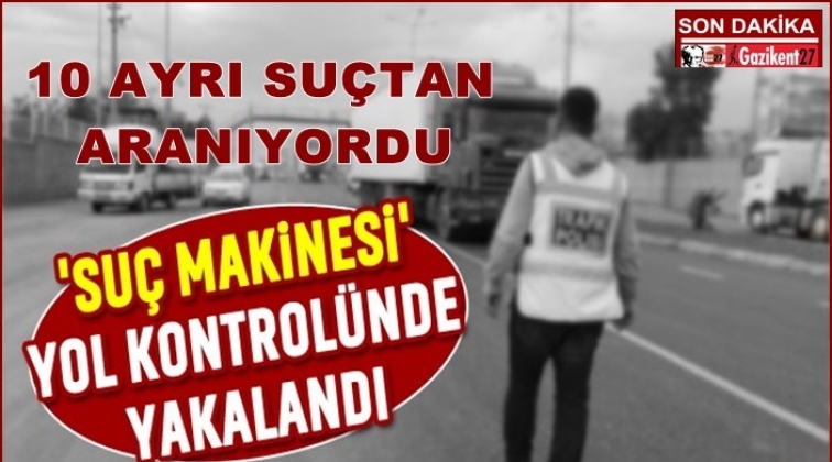 Suç makinesı yol kontrolünde yakayı ele verdi