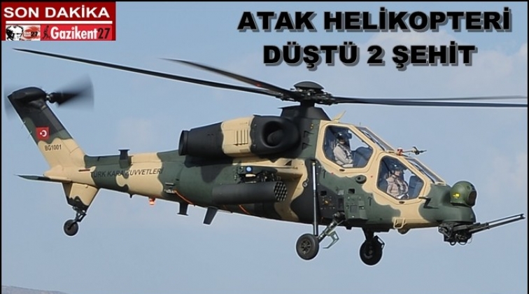 Suriye sınırında Atak Helikopteri düştü: 2 Şehit