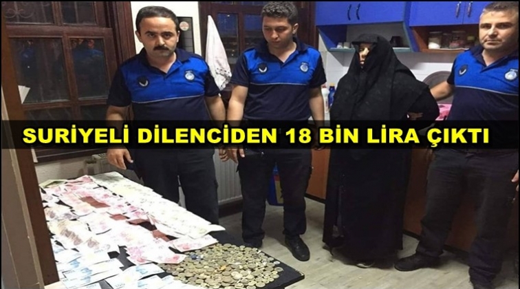 Suriyeli dilencinin &uuml;zerinden 18 bin lira &ccedil;ıktı!