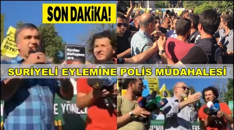 Suriyeliler eylemine polis m&uuml;dahalesi