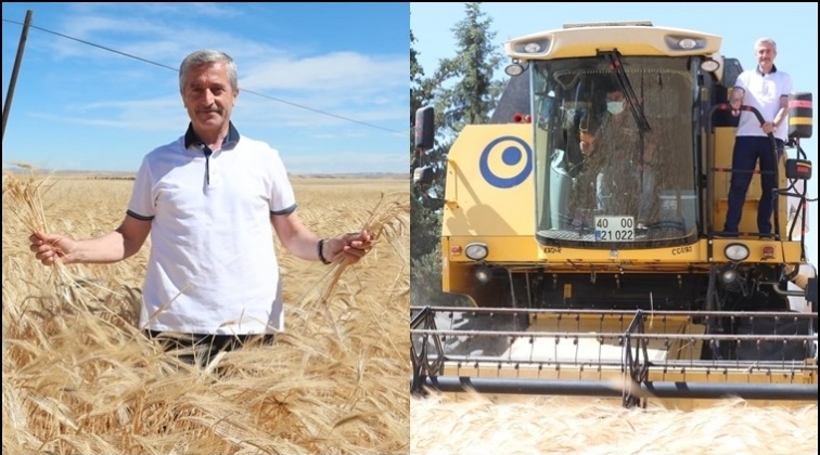 Tahmazoğlu, hasat mutluluğuna ortak oldu...