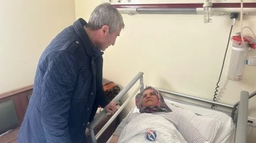 Tahmazoğlu, yaralI depremzedeleri hastanede ziyaret etti