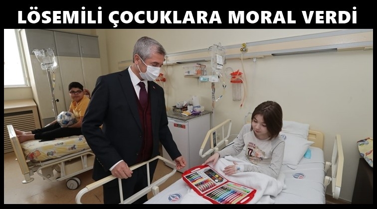 Tahmazoğlu'ndan l&ouml;semili &ccedil;ocuklara ziyaret