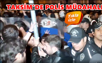 Taksim'de Gezi eylemine polis m&uuml;dahalesi...