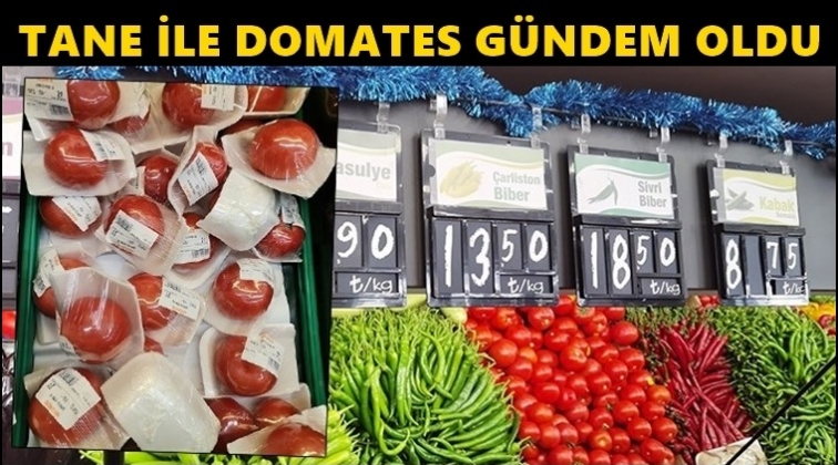 Tane ile satılan domates g&uuml;ndem oldu!