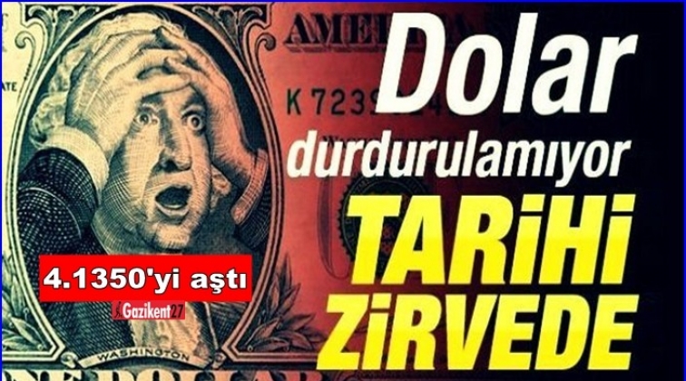 Tarihi rekor: Dolar 4.1350'yi aştı...