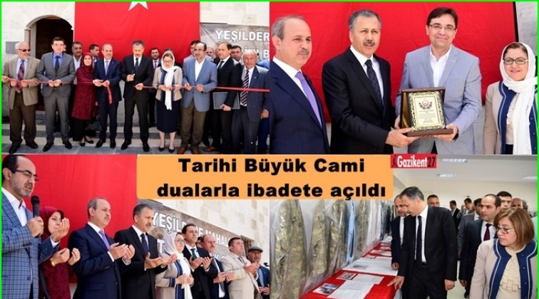 Tarihi Yeşildere Cami dualarla ibadete a&ccedil;ıldı