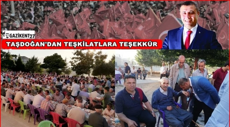 Taşdoğan'dan teşekk&uuml;r ziyaretleri