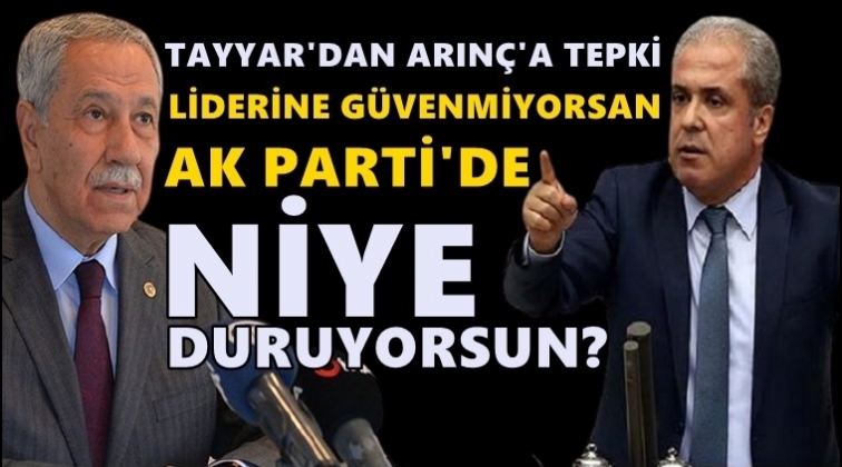 Tayyar'dan Arın&ccedil;'a: AK Parti'de niye duruyorsun?