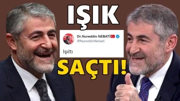 Tek kelime akımına Nebati de katıldı, yine 'ışık' sa&ccedil;tı!