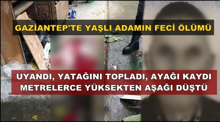 Terastaki yatağını toplarken beton zemine &ccedil;akıldı!