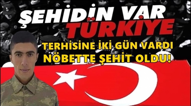 Terhise iki g&uuml;n kala n&ouml;bette şehit oldu!