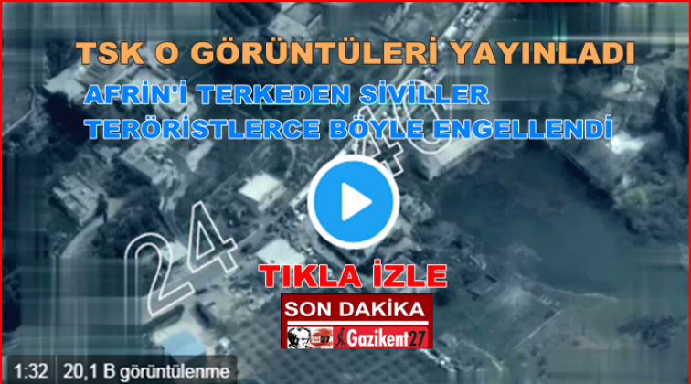 Teröristler Afrin'den ayrılan sivilleri böyle engelledi