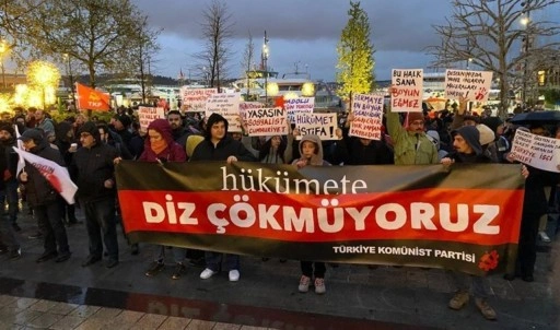 TKP üç gün sürecek eylemlerini başlattı: ‘Ayağa kalkan bir halk hiçbir zaman diz çökmez’