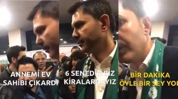 TOKİ mağduru konuşunca Murat Kurum kamerayı kapattı!