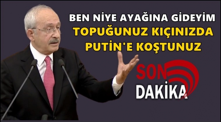 'Topuğunuz kı&ccedil;ınızda Putin&rsquo;e koştunuz'