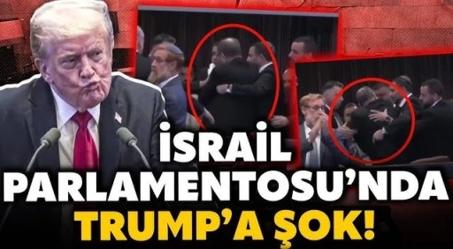 Trump İsrail Parlamentosu'nda protesto edildi