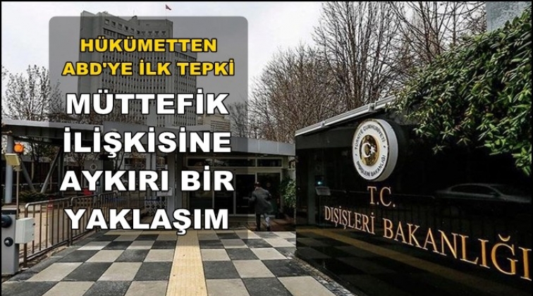 Trump&rsquo;ın s&ouml;zlerine h&uuml;k&uuml;metten ilk tepki