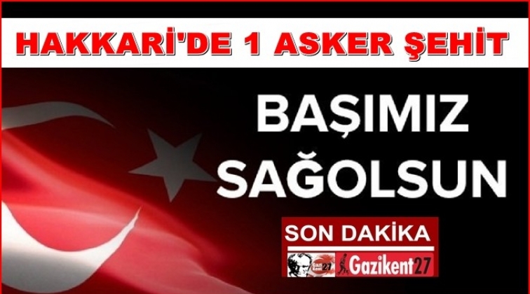 TSK: 1 askerimiz şehit