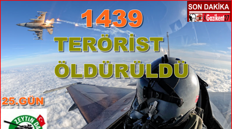 TSK: 1439 terörist etkisiz hale getirildi