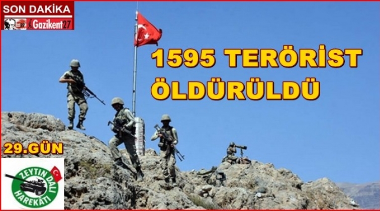 TSK: 1595 terörist öldürüldü