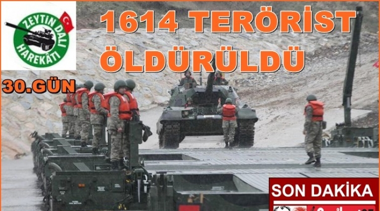 TSK: 1614 terörist öldürüldü