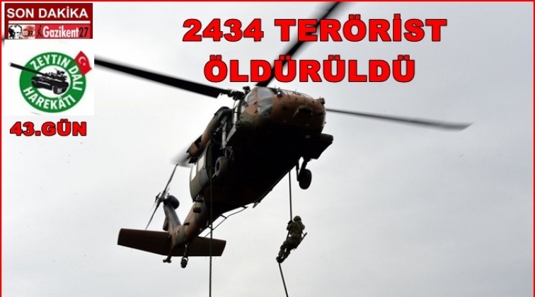 TSK: 2 bin 434 terörist öldürüldü