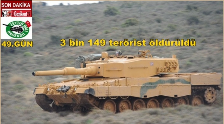 TSK: 3 bin 149 terörist öldürüldü