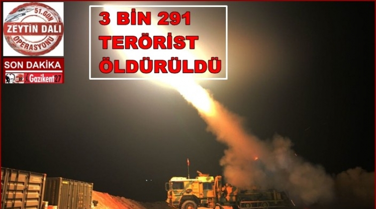 TSK: 3 bin 291 terörist öldürüldü