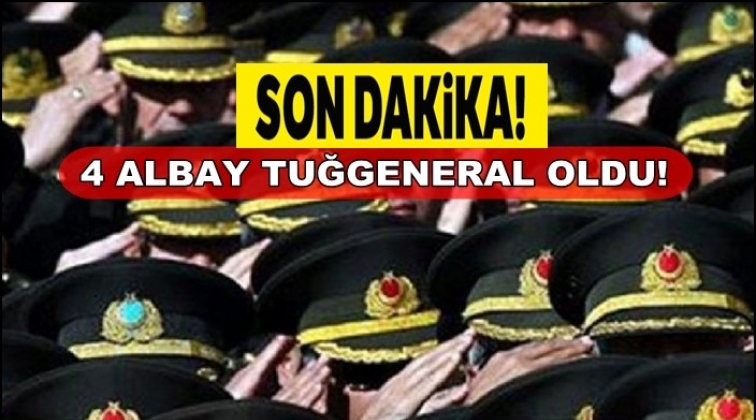 TSK&rsquo;da d&ouml;rt albay tuğgeneralliğe y&uuml;kseltildi