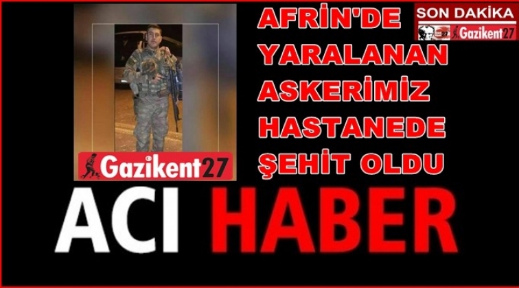 TSK'dan bir şehit haberi daha...