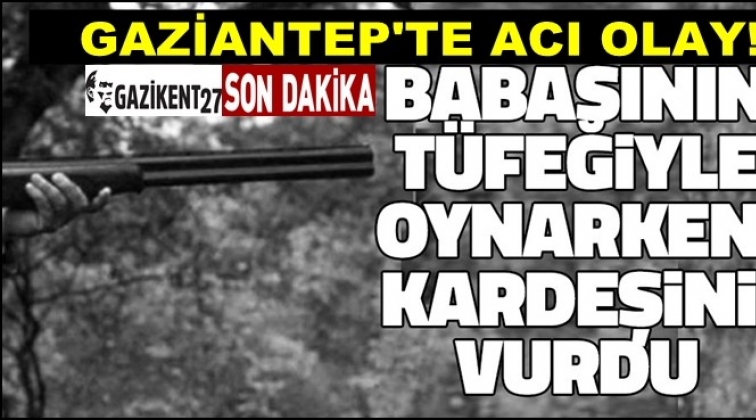 T&uuml;fekle oynarken kardeşini &ouml;ld&uuml;rd&uuml;!..