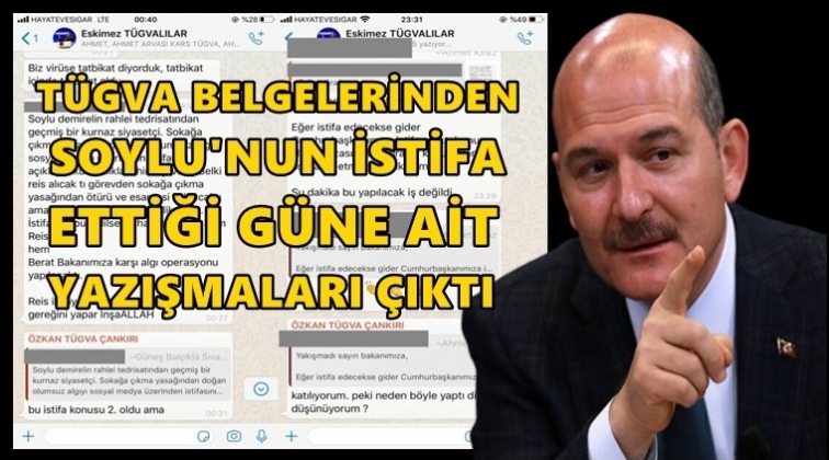 T&Uuml;GVA belgelerinden Soylu yazışmaları &ccedil;ıktı!