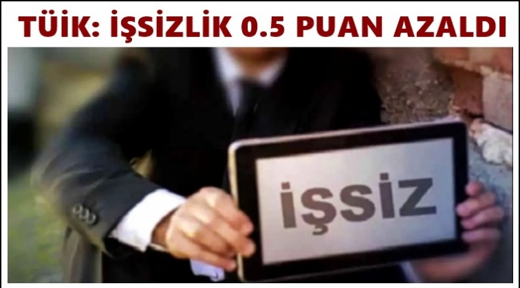 T&Uuml;İK: İşsizlik oranı 0.5 puanlık azaldı!