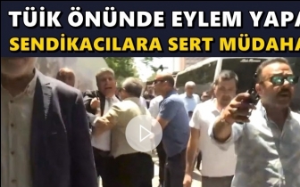 T&Uuml;İK &ouml;n&uuml;nde sendikacılara g&ouml;zaltı, basına engel!