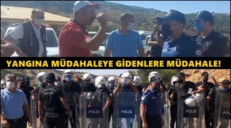 Tunceli'de yangına m&uuml;dahaleye gidenlere&nbsp;m&uuml;dahale!