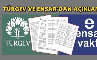 T&Uuml;RGEV ve Ensar Vakfı'ndan a&ccedil;ıklama...