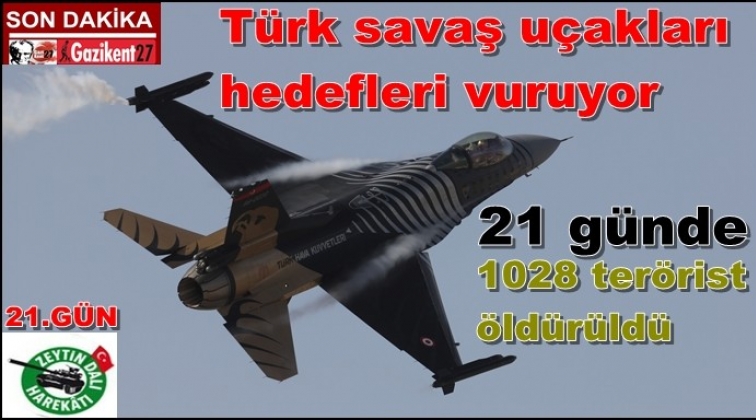 Türk savaş uçakları hedefleri vuruyor