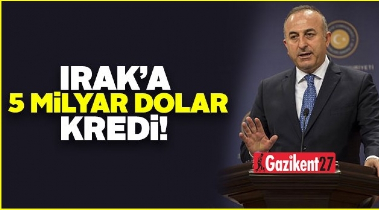 Türkiye, Irak'a 5 milyar dolar kredi verecek