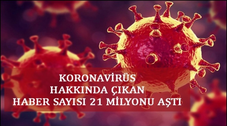 T&uuml;rkiye&rsquo;de 21 milyon koronavir&uuml;s haberi &ccedil;ıktı