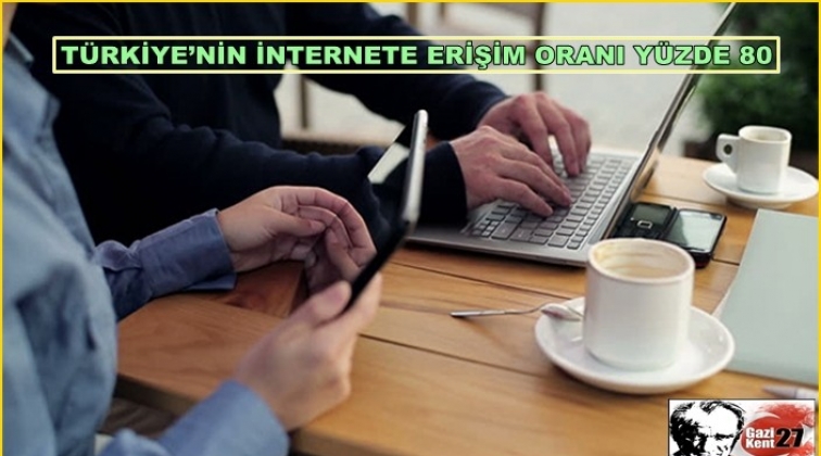 Türkiye’de internete erişim oranı yüzde 80